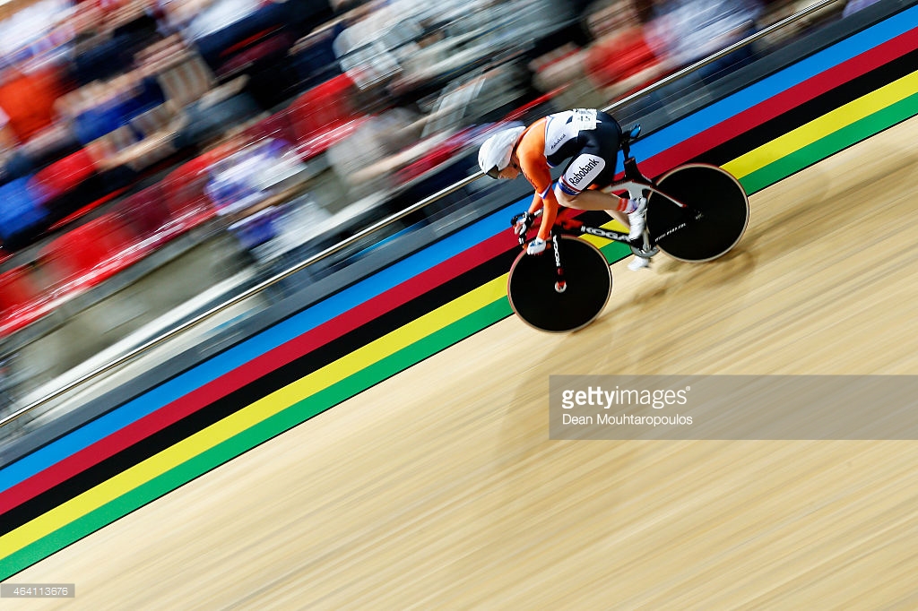 xxxxxx compete in the xxxxxx during day 5 of the UCI Track Cycling World Championships held at National Velodrome on February 22, 2015 in Paris, France.