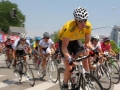 Race leader, Kirsten Wild (Cervelo Test Team) takes a corner in the bunch